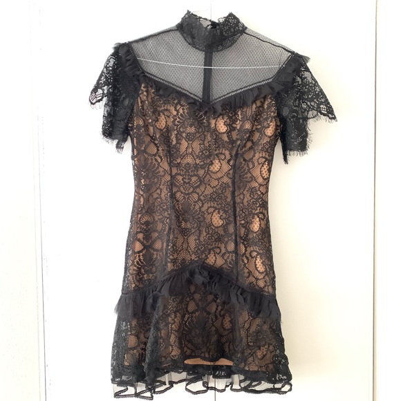 JONATHAN SIMKHAI Mixed Lace Mini Dress - Picture 6 of 8